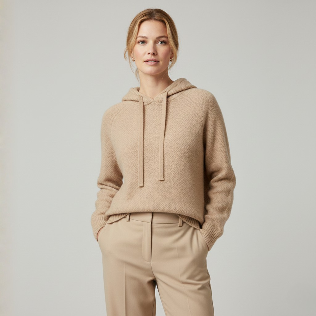 Hanna Merino Wool Hoodie | Dames hoodie Winter, Ultrafijne Merinowol, Tijdloze Elegantie