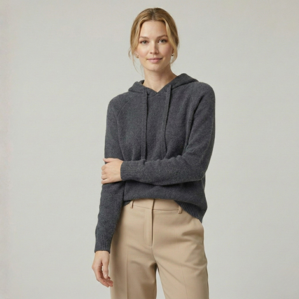 Hanna Merino Wool Hoodie | Dames hoodie Winter, Ultrafijne Merinowol, Tijdloze Elegantie