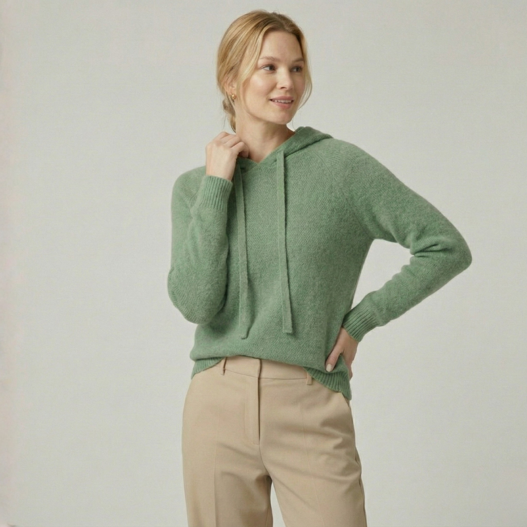 Hanna Merino Wool Hoodie | Dames hoodie Winter, Ultrafijne Merinowol, Tijdloze Elegantie