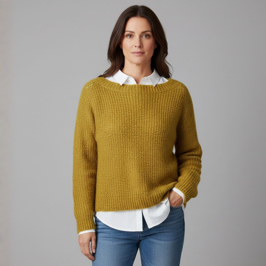 Pleun Klassiek Wollen Trui | Dames Trui, Zachte Merinowol, Perfect voor Werk of Vrije Tijd