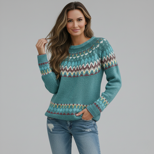Cosy Nordic Knit Sweater | Dames Pullover, Authentieke IJslandse Patronen, Comfortabel Design