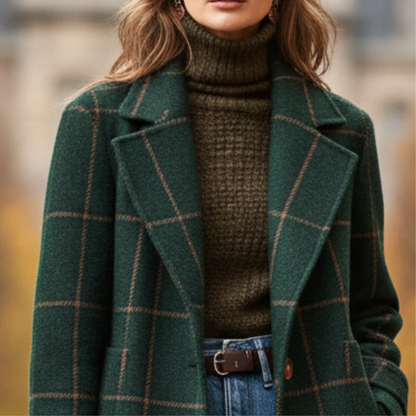 Rita Dames Winterjas | Vintage Tweed Overcoat, Elegant Design, Flatterende Pasvorm