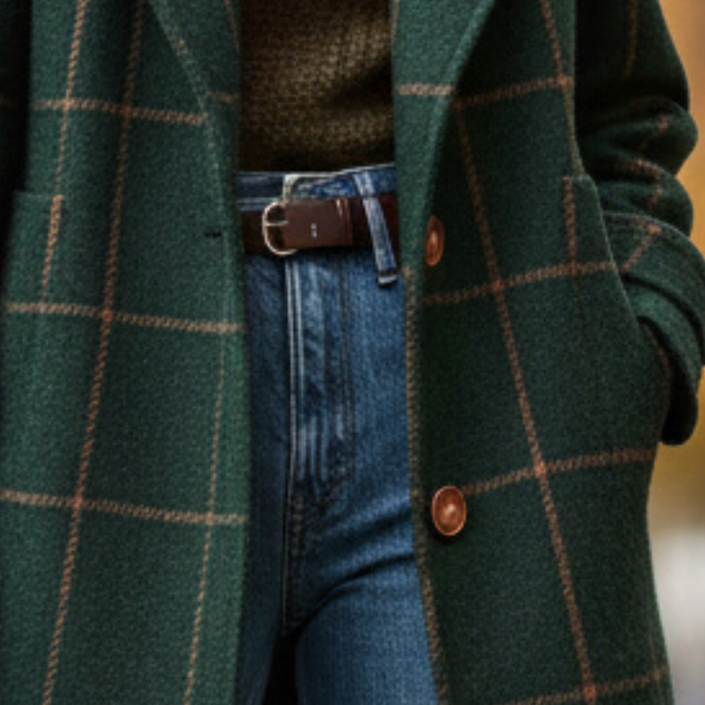 Rita Dames Winterjas | Vintage Tweed Overcoat, Elegant Design, Flatterende Pasvorm