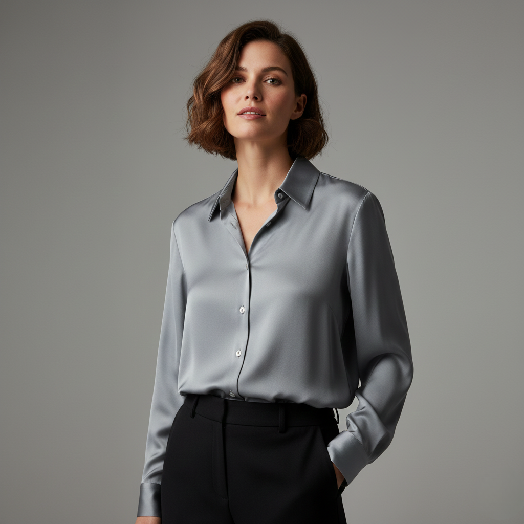Sienna Blouse | Dames Blouse, Zijdeachtige Stof, Elegante Pasvorm (kopie)