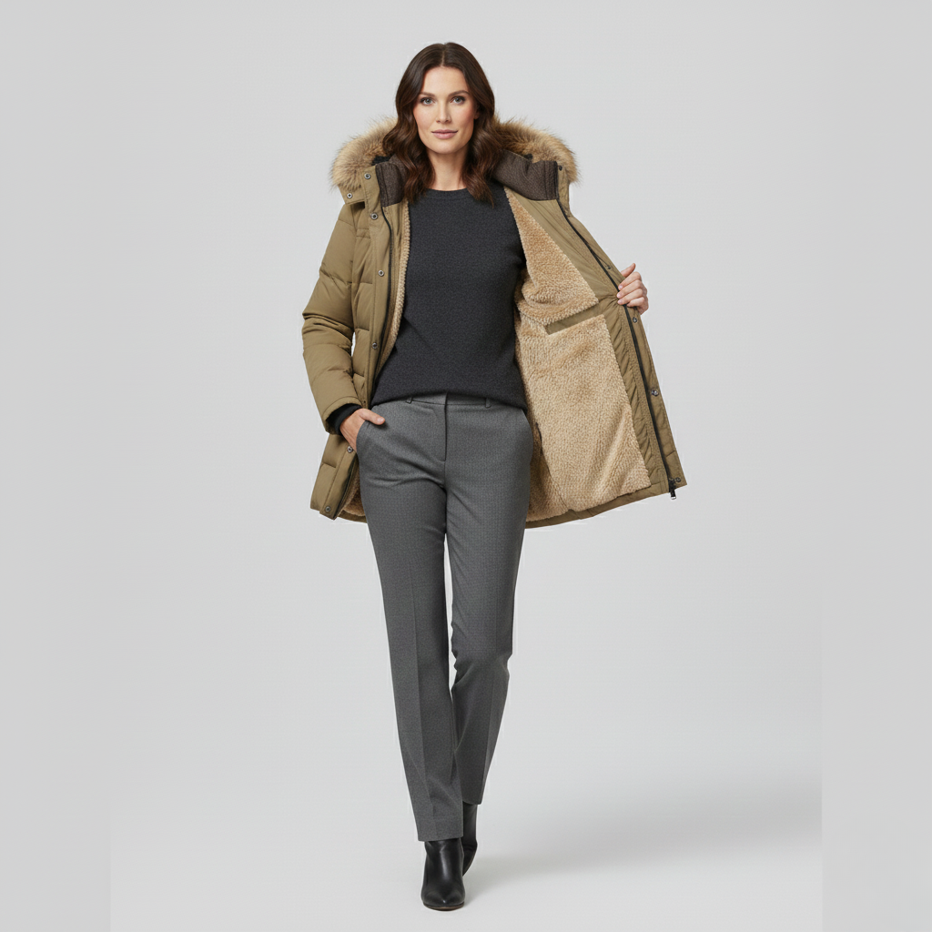 Waterdichte Fleece Parka Jas | Dames Winterjas, Warm Voering, Stijlvol Ontwerp