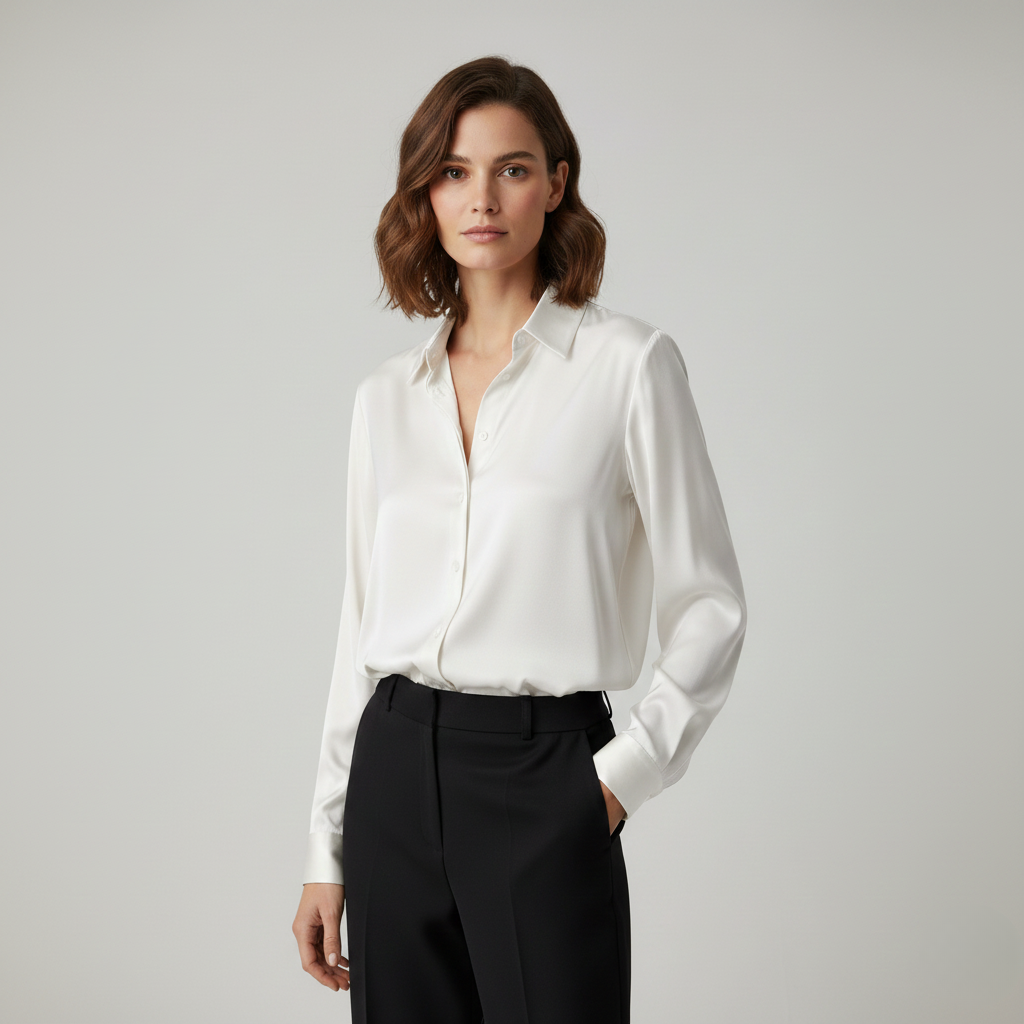 Sienna Blouse | Dames Blouse, Zijdeachtige Stof, Elegante Pasvorm (kopie)