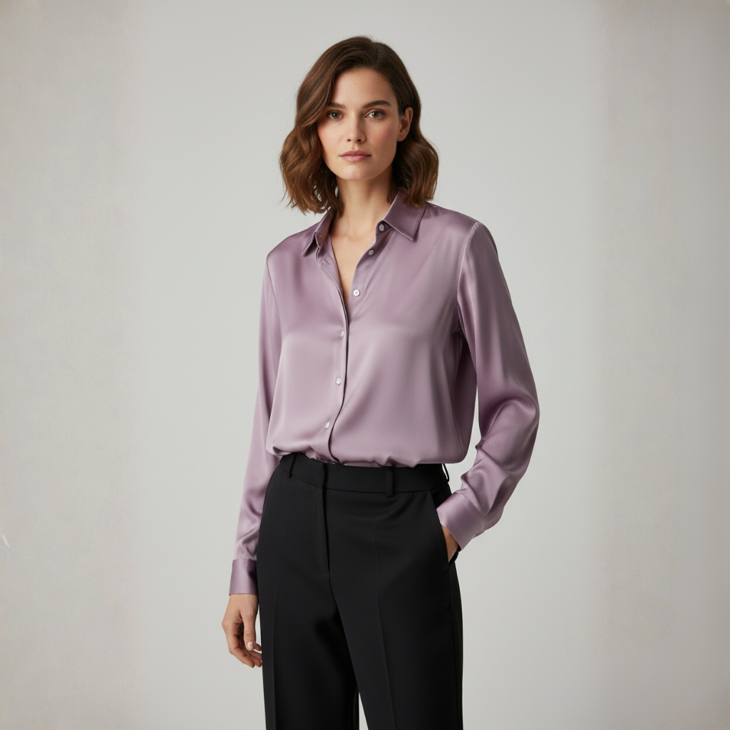 Sienna Blouse | Dames Blouse, Zijdeachtige Stof, Elegante Pasvorm (kopie)