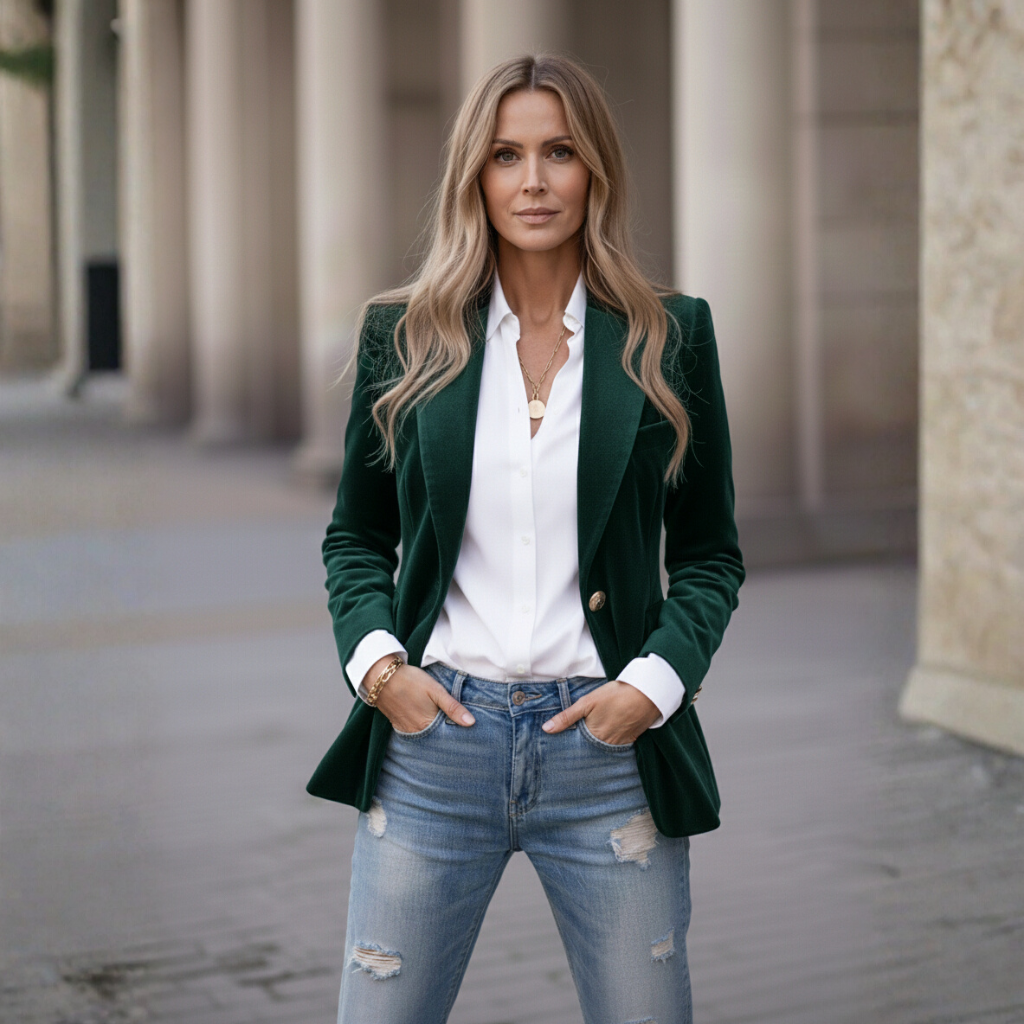 Addison Velvet Blazer | Dames Blazer, Luxe Fluweel, Tijdloos Design