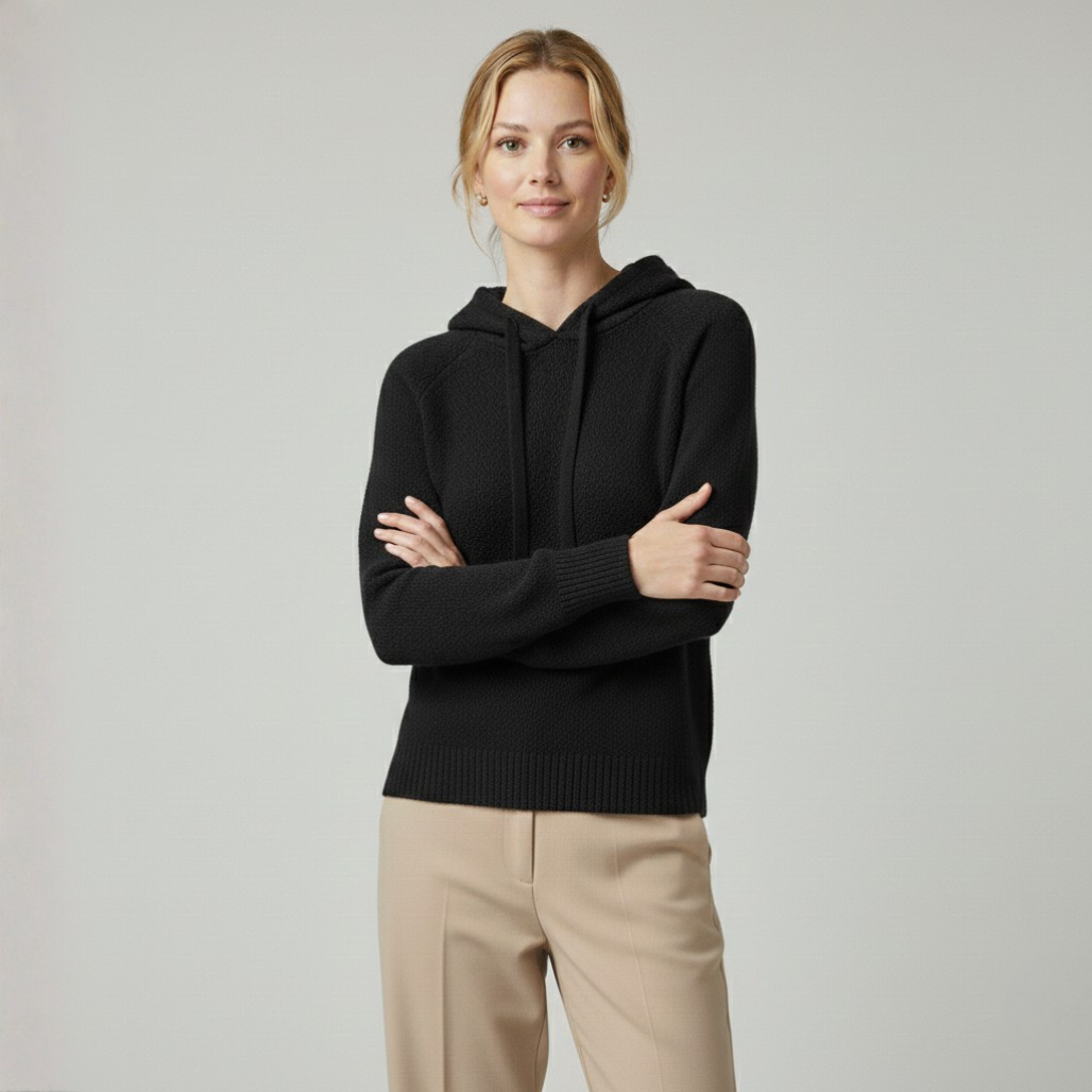 Hanna Merino Wool Hoodie | Dames hoodie Winter, Ultrafijne Merinowol, Tijdloze Elegantie