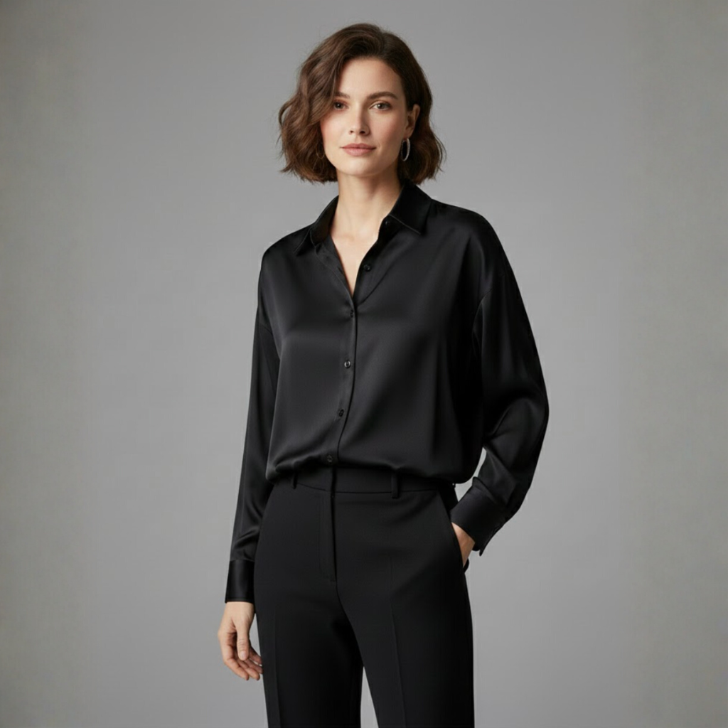 Sienna Blouse | Dames Blouse, Zijdeachtige Stof, Elegante Pasvorm (kopie)