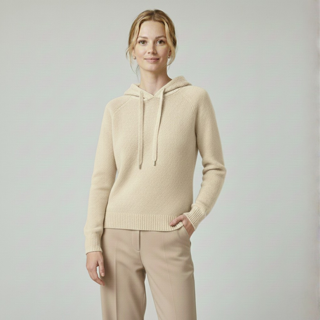Hanna Merino Wool Hoodie | Dames hoodie Winter, Ultrafijne Merinowol, Tijdloze Elegantie