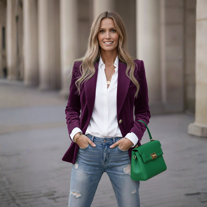 Addison Velvet Blazer | Dames Blazer, Luxe Fluweel, Tijdloos Design