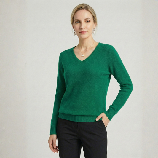 Selina Kasjmiertrui | Dames V-Hals, Luxe Materiaal, Elegant Design