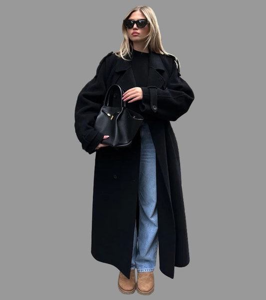 Inka Oversized Coat | Heren Winterjas, Warme Wolmix, Elegant Ontwerp 0