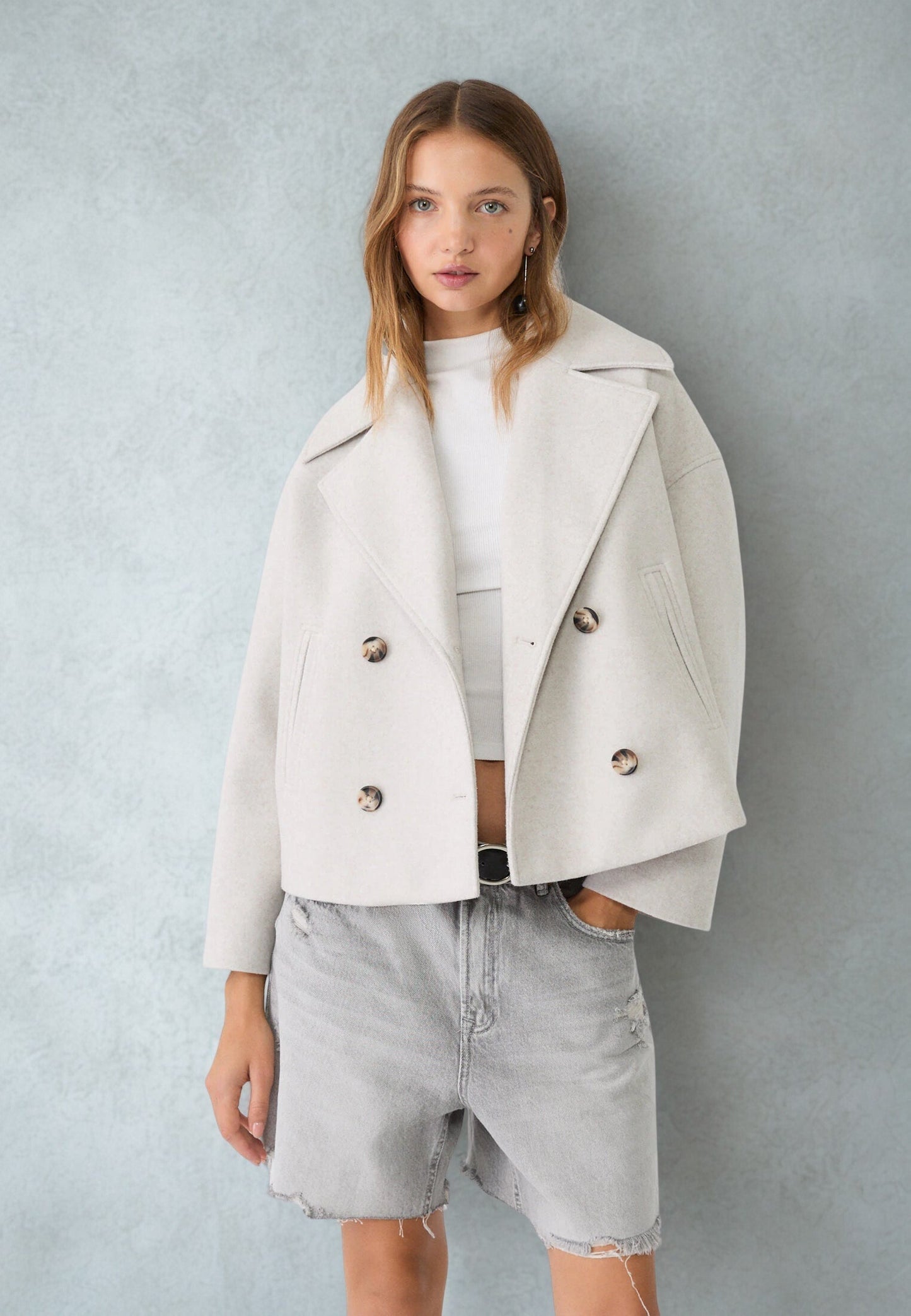 Korte Jasje met Dubbele Rij Knopen | Dames Jasje, Tijdloos Design, Comfortabele Pasvorm 0