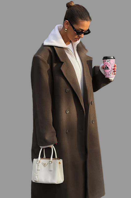 Noëlle Oversized Damesjas | Lange Dames Jas, Ademend Materiaal, Trendy Fit 0