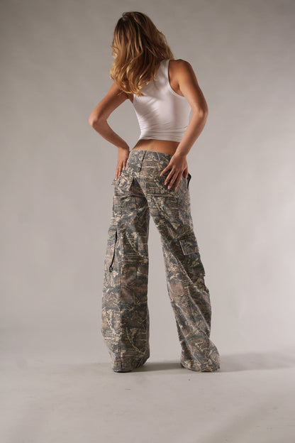 Valina Cargobroek | Dames Cargo Broek, Ademend Materiaal, Trendy Camouflageontwerp 3